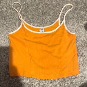 BDG Orange Fitted Crop Camisole